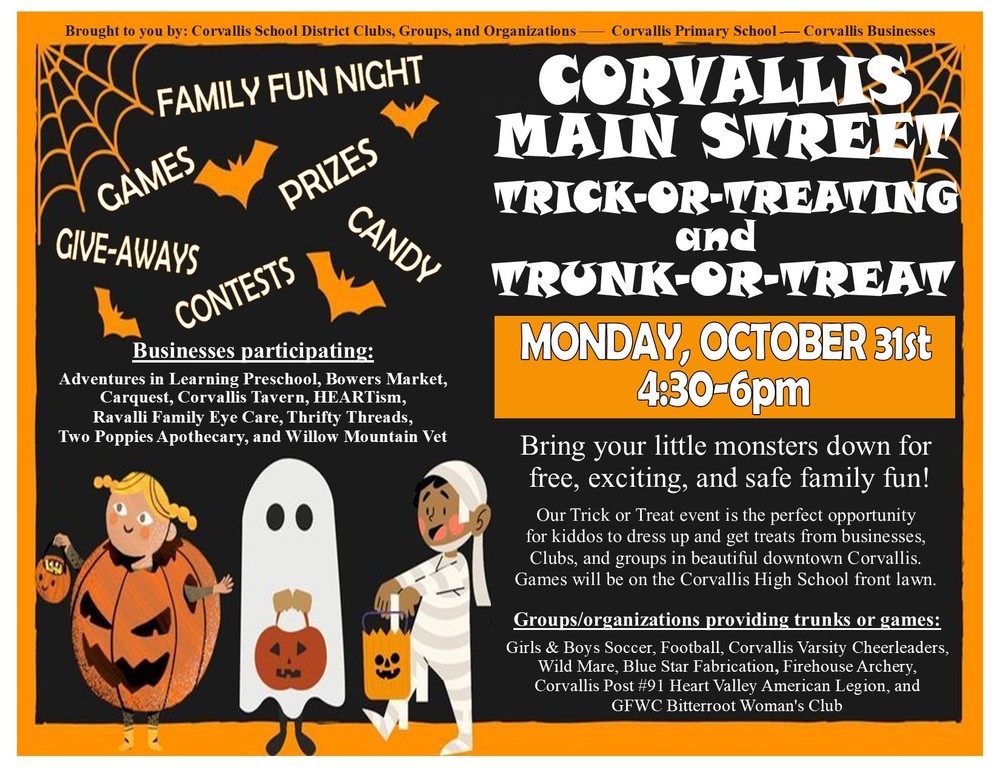 Halloween trick or treat details