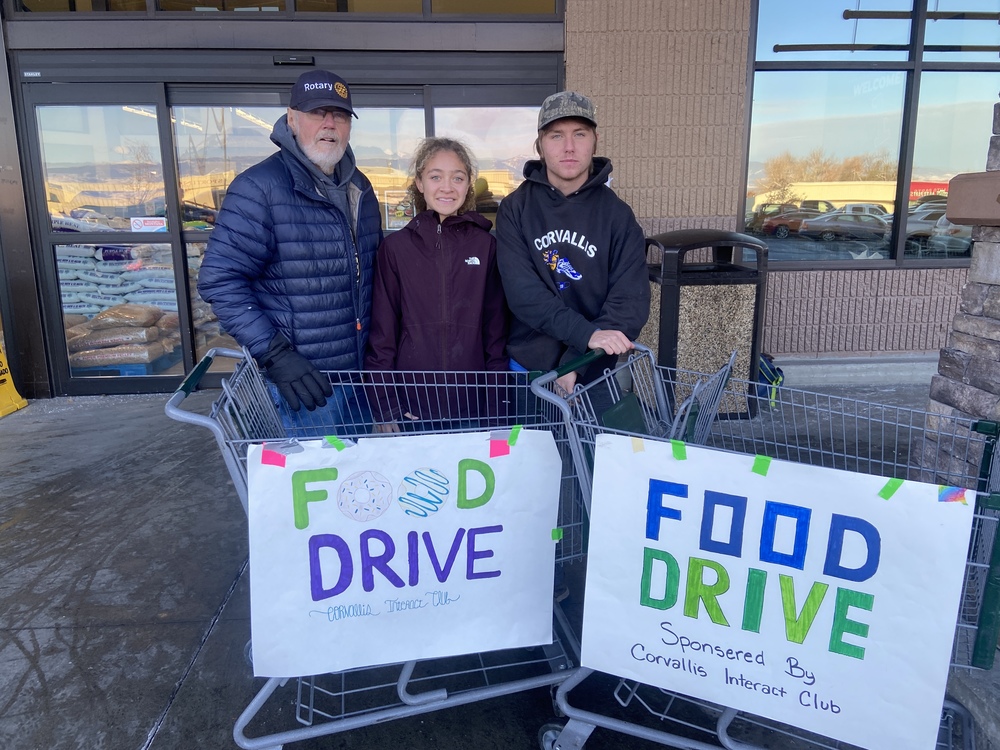 Corvallis High School Interact Collected 1540 lbs. of Food 