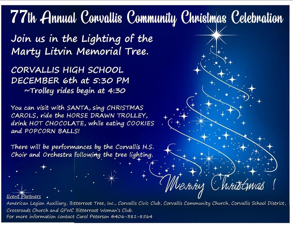 Christmas tree lighting flyer