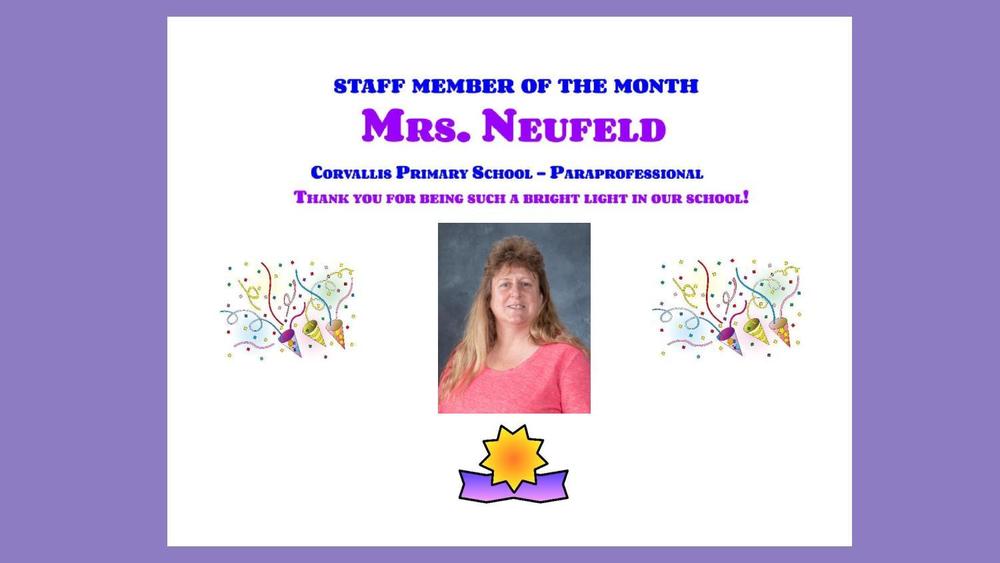 Staff Member of the Month - Sherry Neufeld