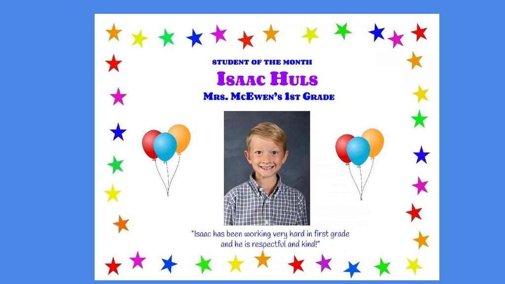 Student of the Month - Huls